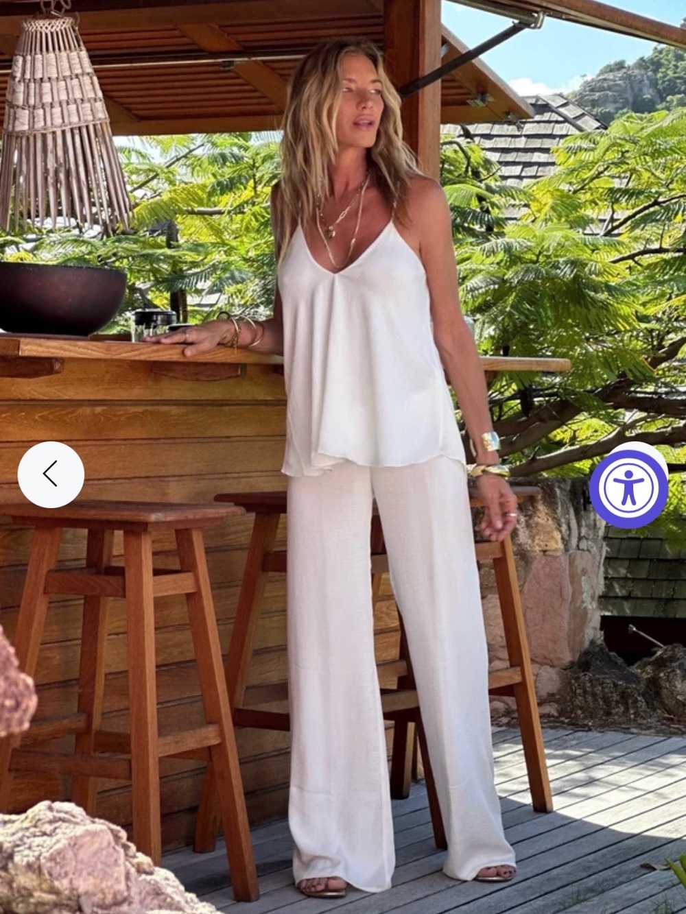 Ramona Larue V-Neck double chiffon Tara Top